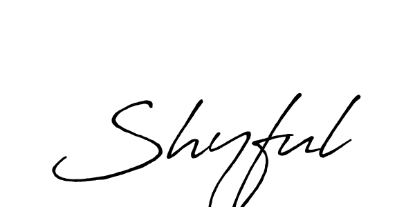 Shyful stylish signature style. Best Handwritten Sign (Antro_Vectra_Bolder) for my name. Handwritten Signature Collection Ideas for my name Shyful. Shyful signature style 7 images and pictures png