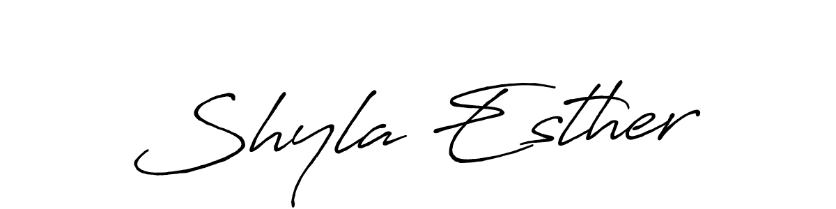 if you are searching for the best signature style for your name Shyla Esther. so please give up your signature search. here we have designed multiple signature styles  using Antro_Vectra_Bolder. Shyla Esther signature style 7 images and pictures png