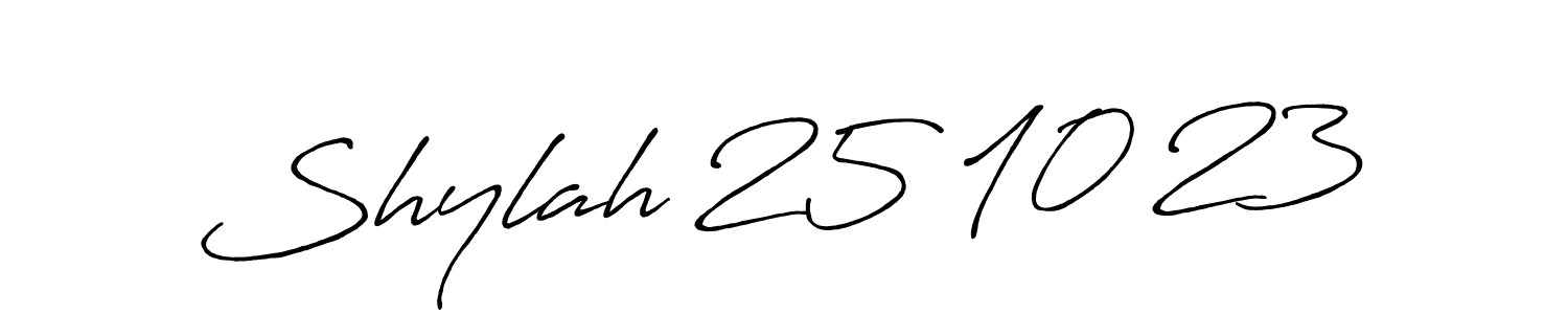 Use a signature maker to create a handwritten signature online. With this signature software, you can design (Antro_Vectra_Bolder) your own signature for name Shylah 25 10 23. Shylah 25 10 23 signature style 7 images and pictures png