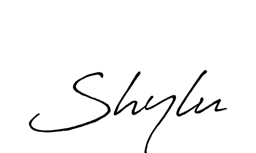 How to make Shylu name signature. Use Antro_Vectra_Bolder style for creating short signs online. This is the latest handwritten sign. Shylu signature style 7 images and pictures png