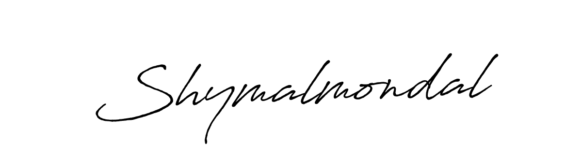 Make a beautiful signature design for name Shymalmondal. With this signature (Antro_Vectra_Bolder) style, you can create a handwritten signature for free. Shymalmondal signature style 7 images and pictures png