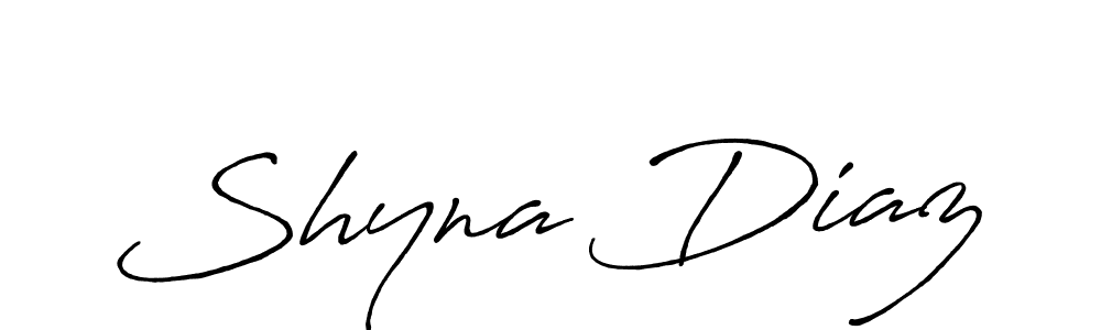 Create a beautiful signature design for name Shyna Diaz. With this signature (Antro_Vectra_Bolder) fonts, you can make a handwritten signature for free. Shyna Diaz signature style 7 images and pictures png