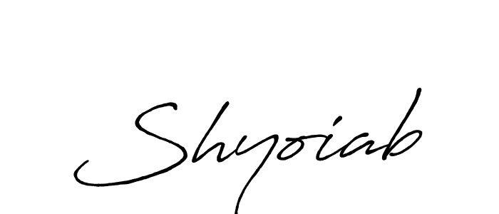 Design your own signature with our free online signature maker. With this signature software, you can create a handwritten (Antro_Vectra_Bolder) signature for name Shyoiab. Shyoiab signature style 7 images and pictures png
