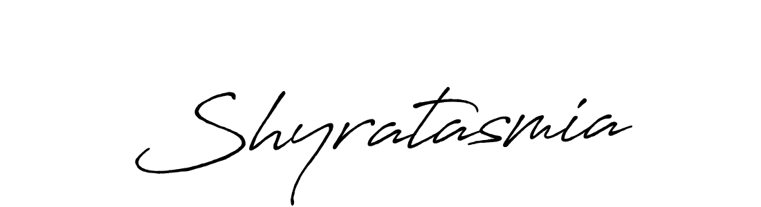 Design your own signature with our free online signature maker. With this signature software, you can create a handwritten (Antro_Vectra_Bolder) signature for name Shyratasmia. Shyratasmia signature style 7 images and pictures png