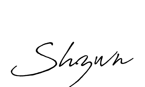 How to make Shzwn name signature. Use Antro_Vectra_Bolder style for creating short signs online. This is the latest handwritten sign. Shzwn signature style 7 images and pictures png