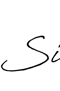 You should practise on your own different ways (Antro_Vectra_Bolder) to write your name (Si) in signature. don't let someone else do it for you. Si signature style 7 images and pictures png