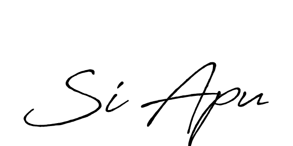 Similarly Antro_Vectra_Bolder is the best handwritten signature design. Signature creator online .You can use it as an online autograph creator for name Si Apu. Si Apu signature style 7 images and pictures png