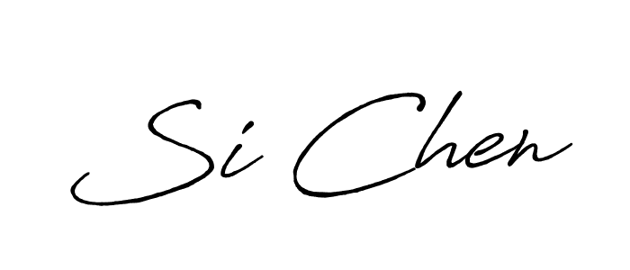 Use a signature maker to create a handwritten signature online. With this signature software, you can design (Antro_Vectra_Bolder) your own signature for name Si Chen. Si Chen signature style 7 images and pictures png