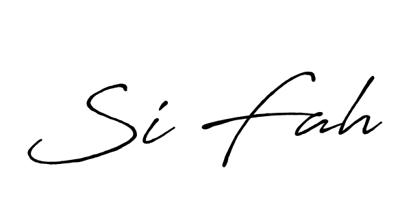 Create a beautiful signature design for name Si Fah. With this signature (Antro_Vectra_Bolder) fonts, you can make a handwritten signature for free. Si Fah signature style 7 images and pictures png