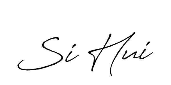 Also You can easily find your signature by using the search form. We will create Si Hui name handwritten signature images for you free of cost using Antro_Vectra_Bolder sign style. Si Hui signature style 7 images and pictures png