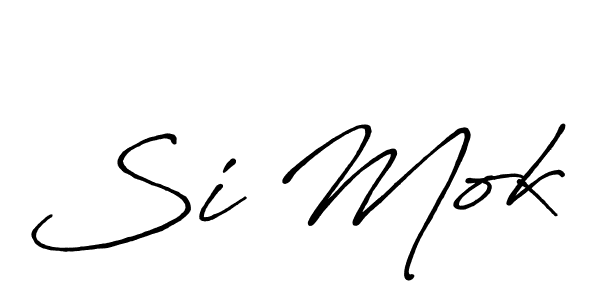 Si Mok stylish signature style. Best Handwritten Sign (Antro_Vectra_Bolder) for my name. Handwritten Signature Collection Ideas for my name Si Mok. Si Mok signature style 7 images and pictures png