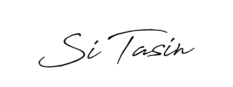 Make a beautiful signature design for name Si Tasin. With this signature (Antro_Vectra_Bolder) style, you can create a handwritten signature for free. Si Tasin signature style 7 images and pictures png