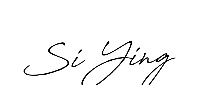 How to make Si Ying name signature. Use Antro_Vectra_Bolder style for creating short signs online. This is the latest handwritten sign. Si Ying signature style 7 images and pictures png
