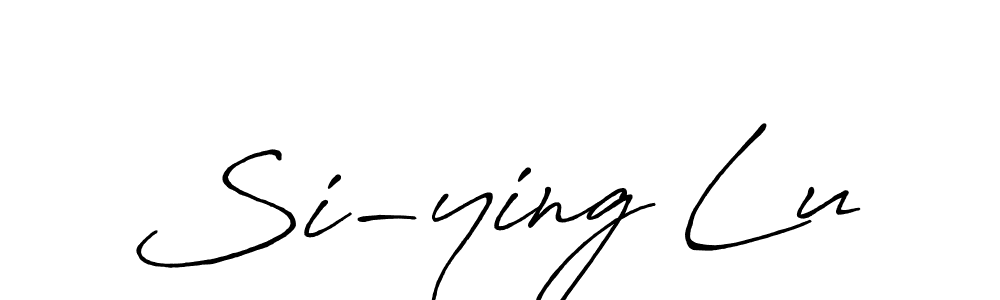 Make a beautiful signature design for name Si-ying Lu. With this signature (Antro_Vectra_Bolder) style, you can create a handwritten signature for free. Si-ying Lu signature style 7 images and pictures png