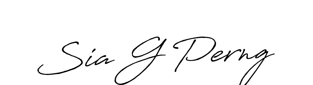 Make a beautiful signature design for name Sia G Perng. With this signature (Antro_Vectra_Bolder) style, you can create a handwritten signature for free. Sia G Perng signature style 7 images and pictures png