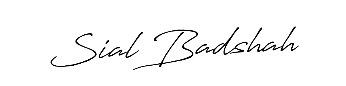Create a beautiful signature design for name Sial Badshah. With this signature (Antro_Vectra_Bolder) fonts, you can make a handwritten signature for free. Sial Badshah signature style 7 images and pictures png