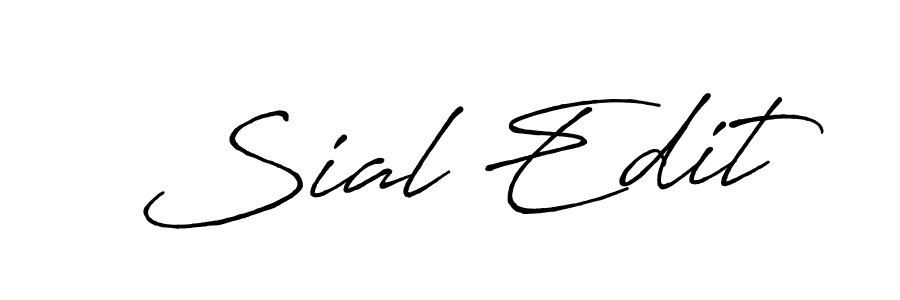 Make a beautiful signature design for name Sial Edit. With this signature (Antro_Vectra_Bolder) style, you can create a handwritten signature for free. Sial Edit signature style 7 images and pictures png