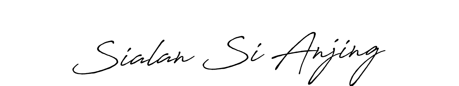 Similarly Antro_Vectra_Bolder is the best handwritten signature design. Signature creator online .You can use it as an online autograph creator for name Sialan Si Anjing. Sialan Si Anjing signature style 7 images and pictures png