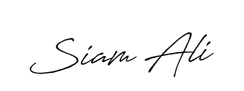 Create a beautiful signature design for name Siam Ali. With this signature (Antro_Vectra_Bolder) fonts, you can make a handwritten signature for free. Siam Ali signature style 7 images and pictures png