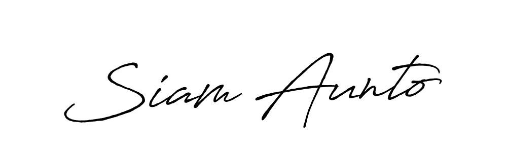 Here are the top 10 professional signature styles for the name Siam Aunto. These are the best autograph styles you can use for your name. Siam Aunto signature style 7 images and pictures png