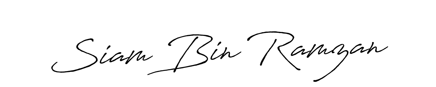 Siam Bin Ramzan stylish signature style. Best Handwritten Sign (Antro_Vectra_Bolder) for my name. Handwritten Signature Collection Ideas for my name Siam Bin Ramzan. Siam Bin Ramzan signature style 7 images and pictures png
