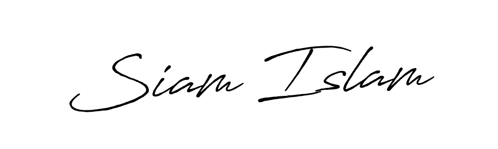 How to make Siam Islam name signature. Use Antro_Vectra_Bolder style for creating short signs online. This is the latest handwritten sign. Siam Islam signature style 7 images and pictures png