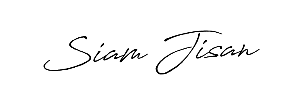 Similarly Antro_Vectra_Bolder is the best handwritten signature design. Signature creator online .You can use it as an online autograph creator for name Siam Jisan. Siam Jisan signature style 7 images and pictures png