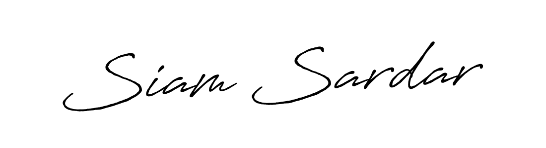 Use a signature maker to create a handwritten signature online. With this signature software, you can design (Antro_Vectra_Bolder) your own signature for name Siam Sardar. Siam Sardar signature style 7 images and pictures png