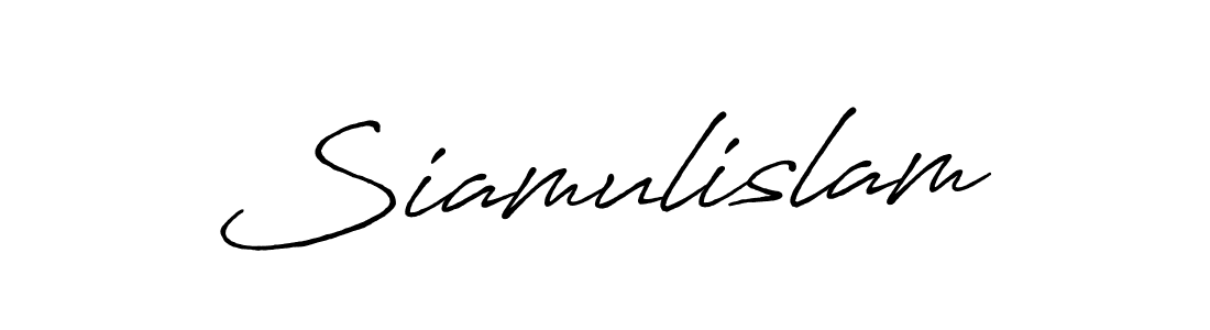 Design your own signature with our free online signature maker. With this signature software, you can create a handwritten (Antro_Vectra_Bolder) signature for name Siamulislam. Siamulislam signature style 7 images and pictures png