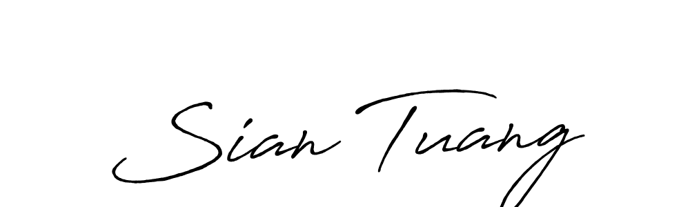 You should practise on your own different ways (Antro_Vectra_Bolder) to write your name (Sian Tuang) in signature. don't let someone else do it for you. Sian Tuang signature style 7 images and pictures png