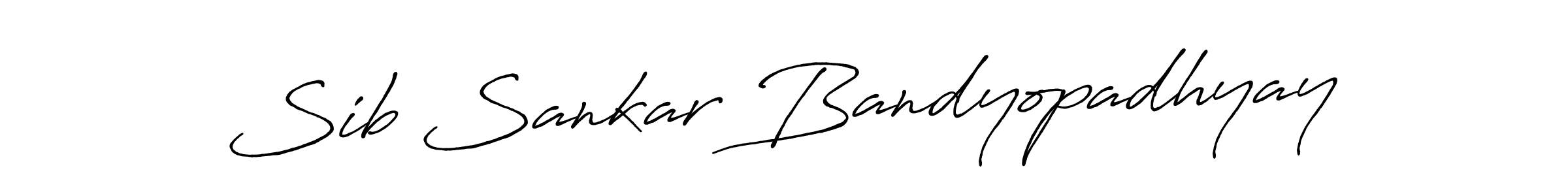 Create a beautiful signature design for name Sib Sankar Bandyopadhyay. With this signature (Antro_Vectra_Bolder) fonts, you can make a handwritten signature for free. Sib Sankar Bandyopadhyay signature style 7 images and pictures png