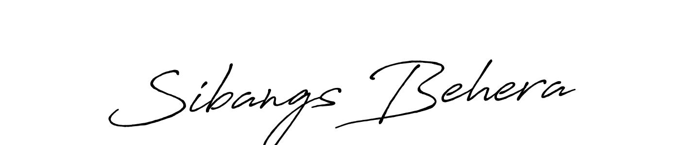 Sibangs Behera stylish signature style. Best Handwritten Sign (Antro_Vectra_Bolder) for my name. Handwritten Signature Collection Ideas for my name Sibangs Behera. Sibangs Behera signature style 7 images and pictures png