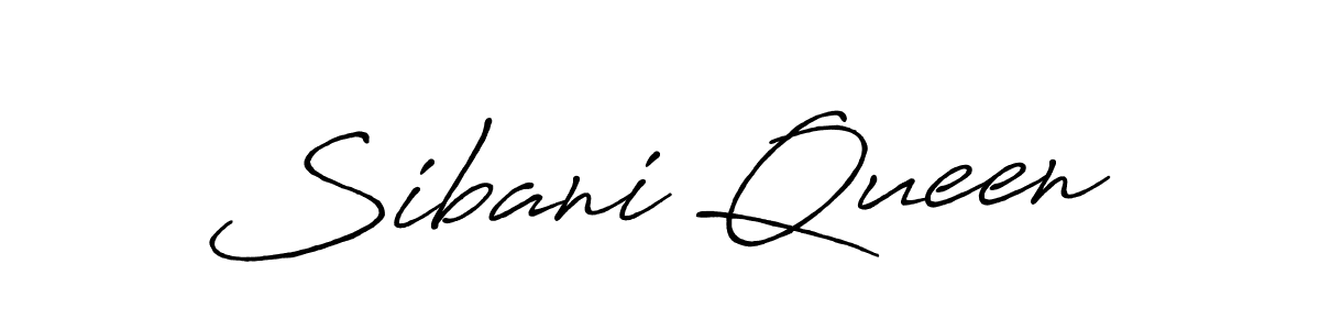 Create a beautiful signature design for name Sibani Queen. With this signature (Antro_Vectra_Bolder) fonts, you can make a handwritten signature for free. Sibani Queen signature style 7 images and pictures png