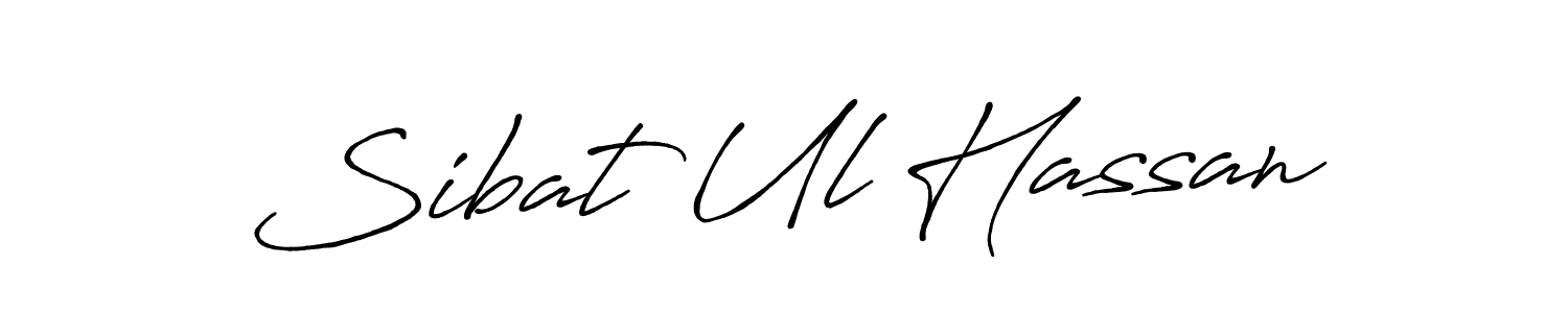 Make a beautiful signature design for name Sibat Ul Hassan. With this signature (Antro_Vectra_Bolder) style, you can create a handwritten signature for free. Sibat Ul Hassan signature style 7 images and pictures png