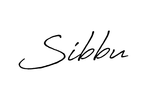 Make a beautiful signature design for name Sibbu. With this signature (Antro_Vectra_Bolder) style, you can create a handwritten signature for free. Sibbu signature style 7 images and pictures png