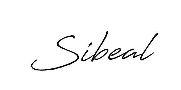 How to make Sibeal signature? Antro_Vectra_Bolder is a professional autograph style. Create handwritten signature for Sibeal name. Sibeal signature style 7 images and pictures png