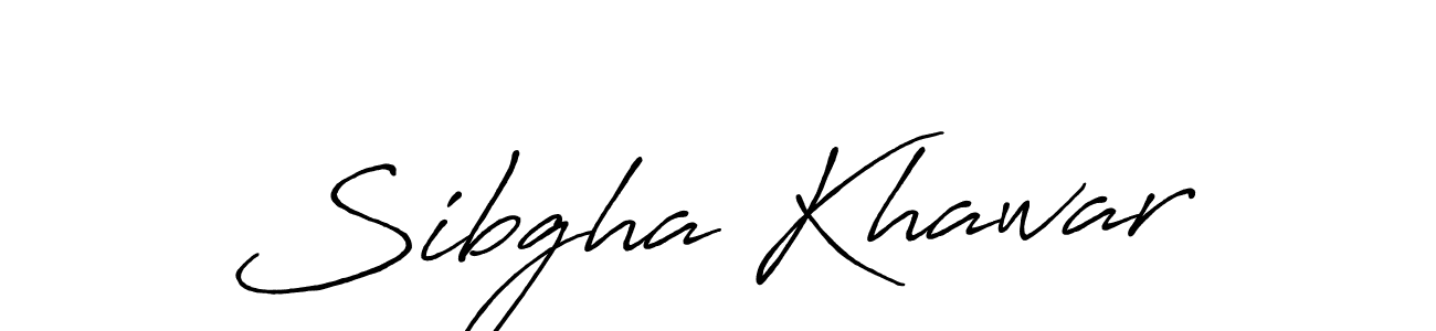 Design your own signature with our free online signature maker. With this signature software, you can create a handwritten (Antro_Vectra_Bolder) signature for name Sibgha Khawar. Sibgha Khawar signature style 7 images and pictures png