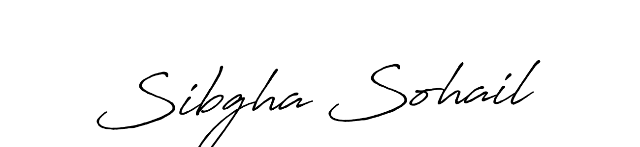 Design your own signature with our free online signature maker. With this signature software, you can create a handwritten (Antro_Vectra_Bolder) signature for name Sibgha Sohail. Sibgha Sohail signature style 7 images and pictures png