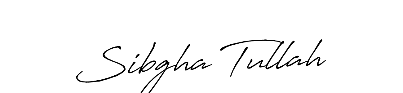 How to make Sibgha Tullah name signature. Use Antro_Vectra_Bolder style for creating short signs online. This is the latest handwritten sign. Sibgha Tullah signature style 7 images and pictures png
