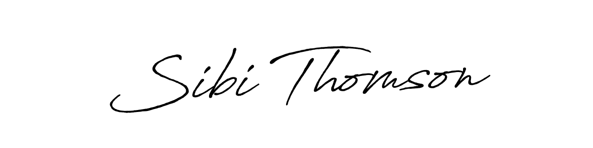 Sibi Thomson stylish signature style. Best Handwritten Sign (Antro_Vectra_Bolder) for my name. Handwritten Signature Collection Ideas for my name Sibi Thomson. Sibi Thomson signature style 7 images and pictures png