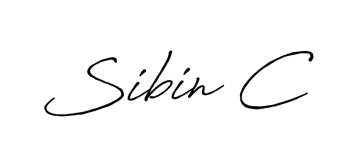 Also we have Sibin C name is the best signature style. Create professional handwritten signature collection using Antro_Vectra_Bolder autograph style. Sibin C signature style 7 images and pictures png