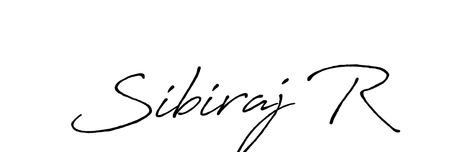 How to make Sibiraj R name signature. Use Antro_Vectra_Bolder style for creating short signs online. This is the latest handwritten sign. Sibiraj R signature style 7 images and pictures png