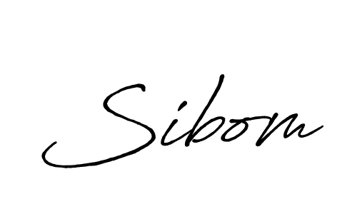 Use a signature maker to create a handwritten signature online. With this signature software, you can design (Antro_Vectra_Bolder) your own signature for name Sibom. Sibom signature style 7 images and pictures png