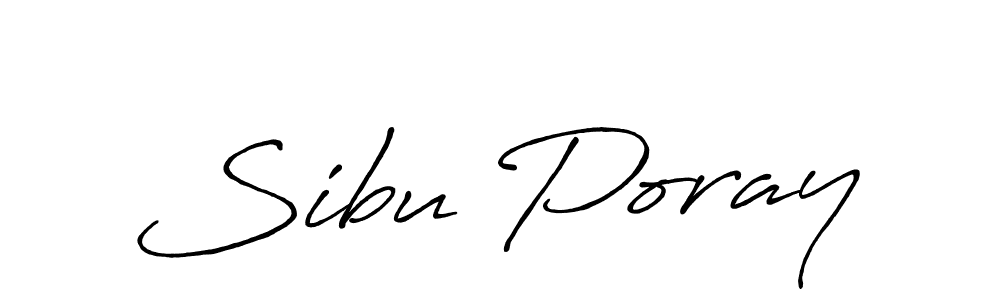How to make Sibu Poray name signature. Use Antro_Vectra_Bolder style for creating short signs online. This is the latest handwritten sign. Sibu Poray signature style 7 images and pictures png