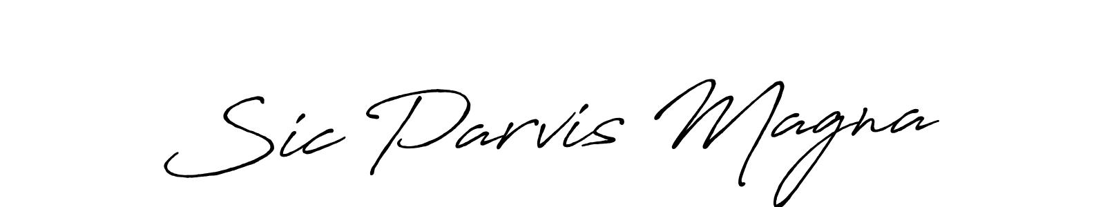 Here are the top 10 professional signature styles for the name Sic Parvis Magna. These are the best autograph styles you can use for your name. Sic Parvis Magna signature style 7 images and pictures png