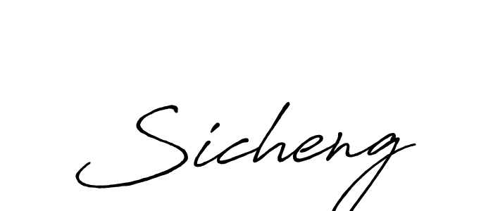 Design your own signature with our free online signature maker. With this signature software, you can create a handwritten (Antro_Vectra_Bolder) signature for name Sicheng. Sicheng signature style 7 images and pictures png