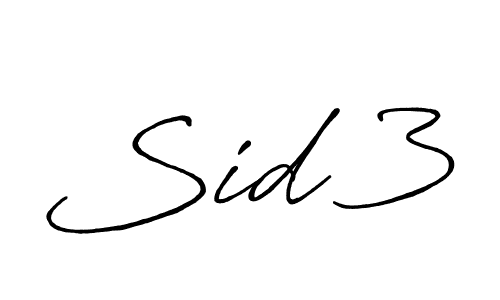 Also You can easily find your signature by using the search form. We will create Sid 3 name handwritten signature images for you free of cost using Antro_Vectra_Bolder sign style. Sid 3 signature style 7 images and pictures png