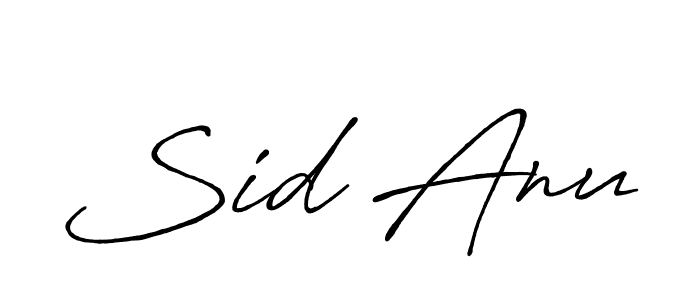 This is the best signature style for the Sid Anu name. Also you like these signature font (Antro_Vectra_Bolder). Mix name signature. Sid Anu signature style 7 images and pictures png
