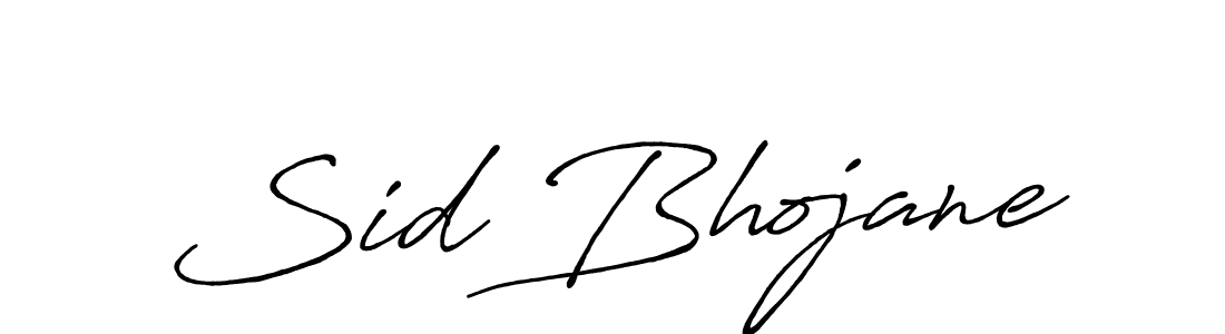 How to make Sid Bhojane name signature. Use Antro_Vectra_Bolder style for creating short signs online. This is the latest handwritten sign. Sid Bhojane signature style 7 images and pictures png