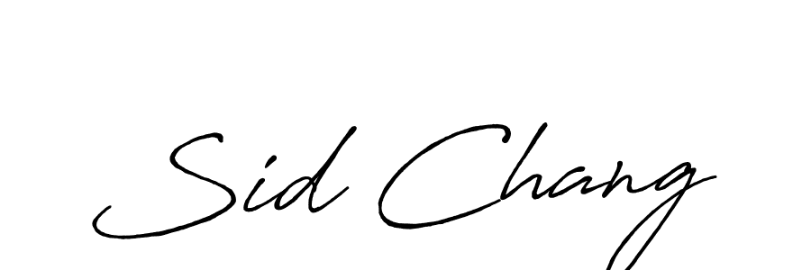 Also we have Sid Chang name is the best signature style. Create professional handwritten signature collection using Antro_Vectra_Bolder autograph style. Sid Chang signature style 7 images and pictures png